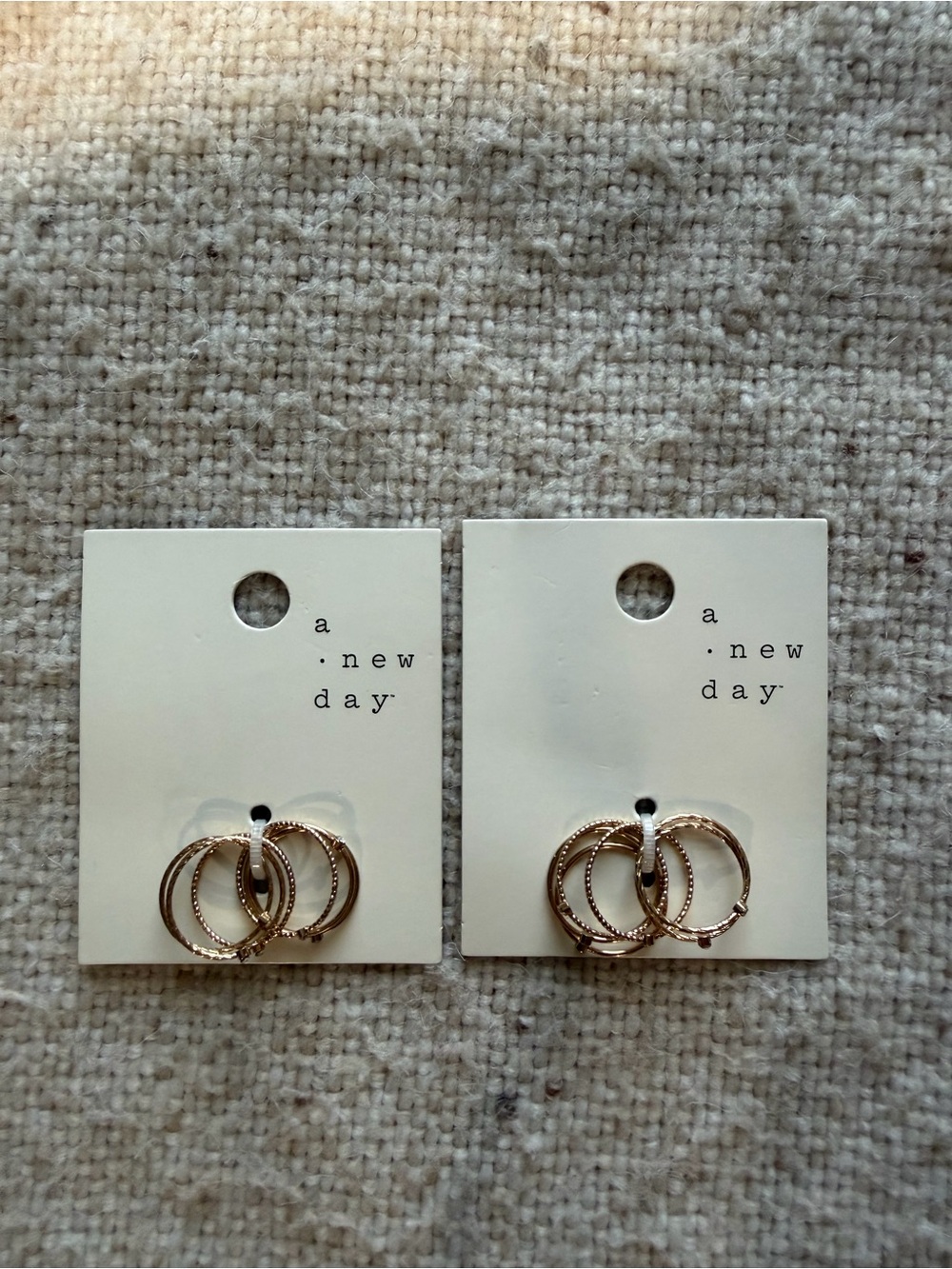 Cat & Jack Rose Gold Triple Hoop Earrings